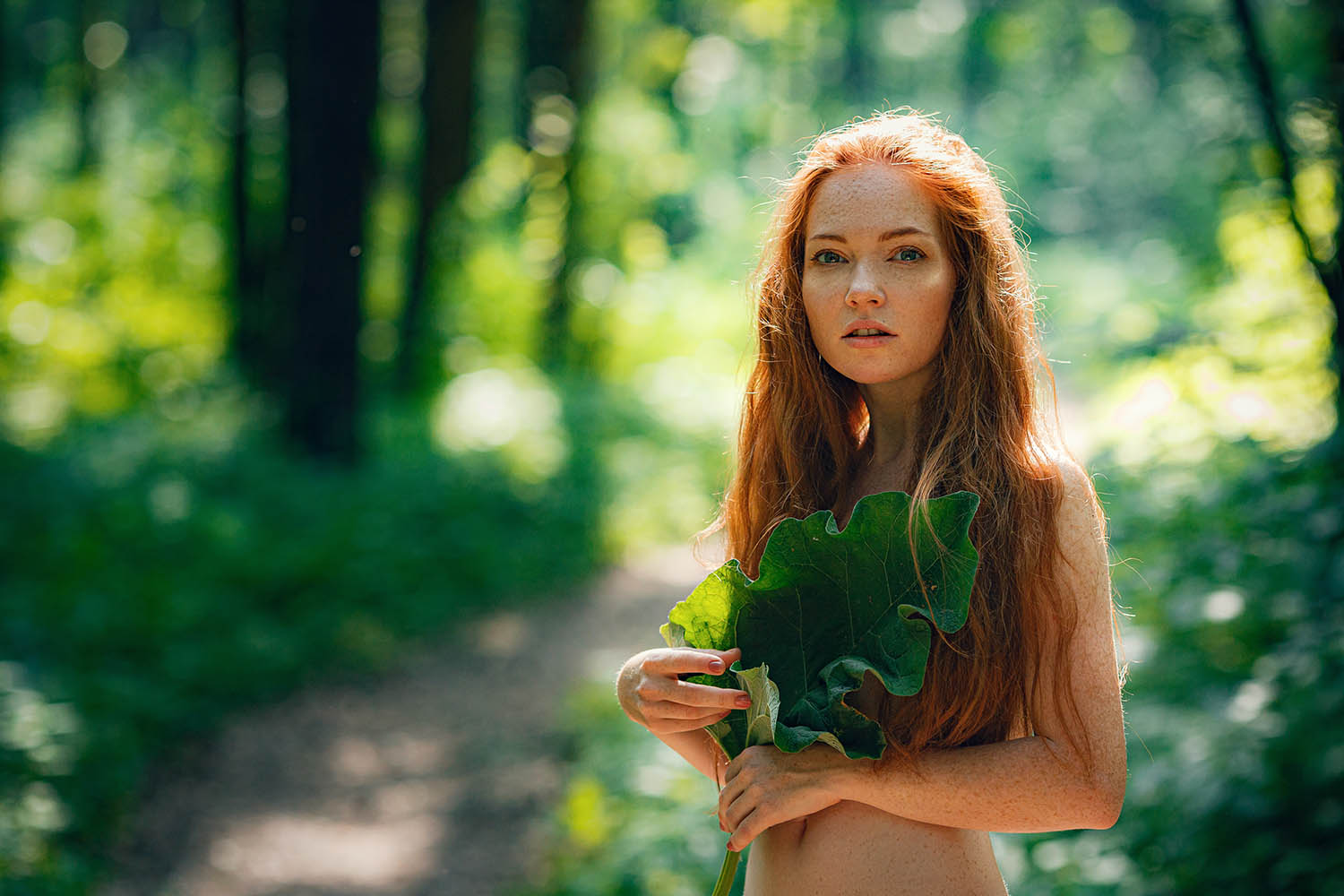 Frau in der Natur